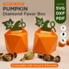 Pumpkin Diamond Favor Box Template